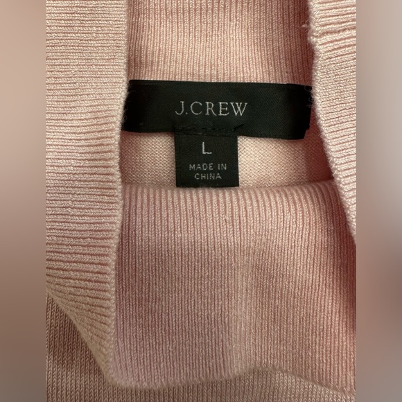 J.Crew Mockneck Silk-Blend Sweater with Ribbed Trim - Pinup Pink - Picture 9 of 10